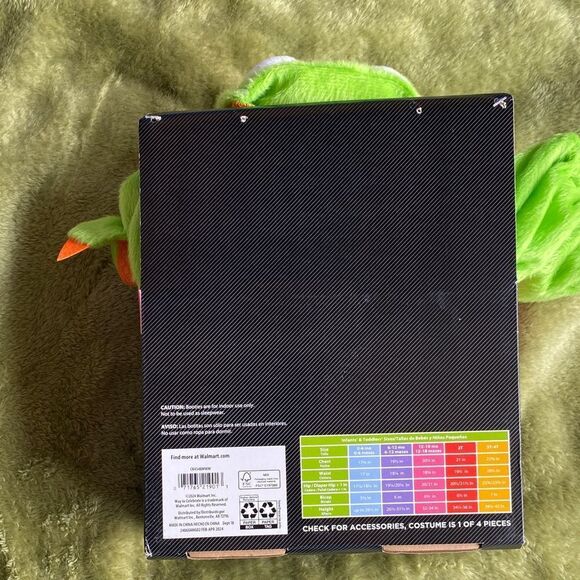 Green and Orange Baby T-Rex Costume 12-18 months - Picture 3 of 4